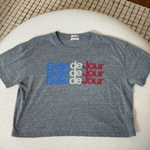 MOTHER Gray Graphic Tee